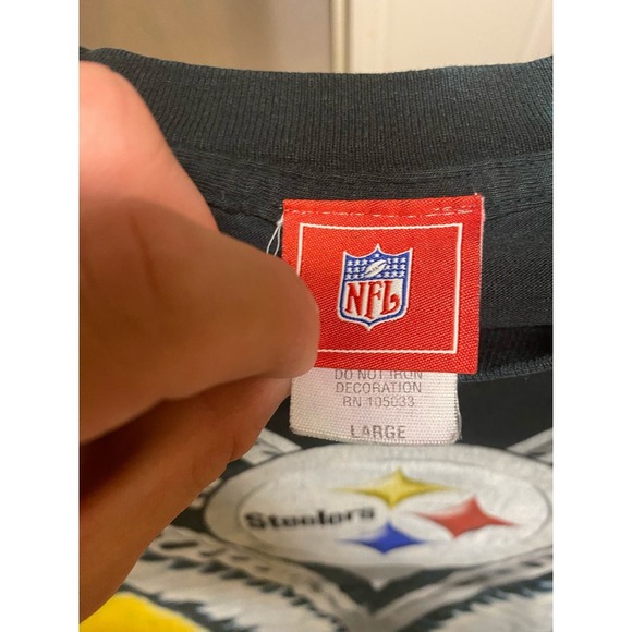 Vintage NFL Pittsburgh Steelers Single Stitch Tie-dye Shirt Size L - Picture 4 of 5